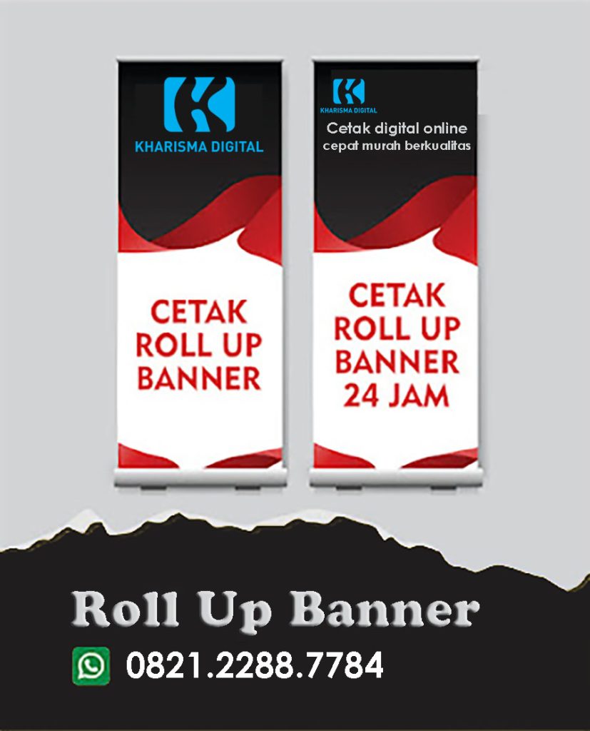 Cetak Digital Print Roll Banner Bahan Flexi Berkualitas