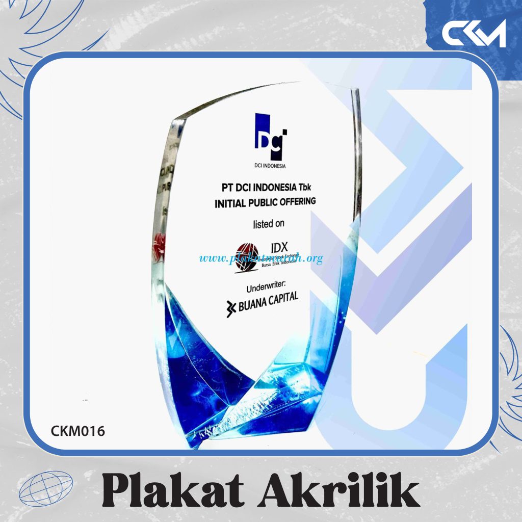 Piagam Penghargaan Akrilik Custom