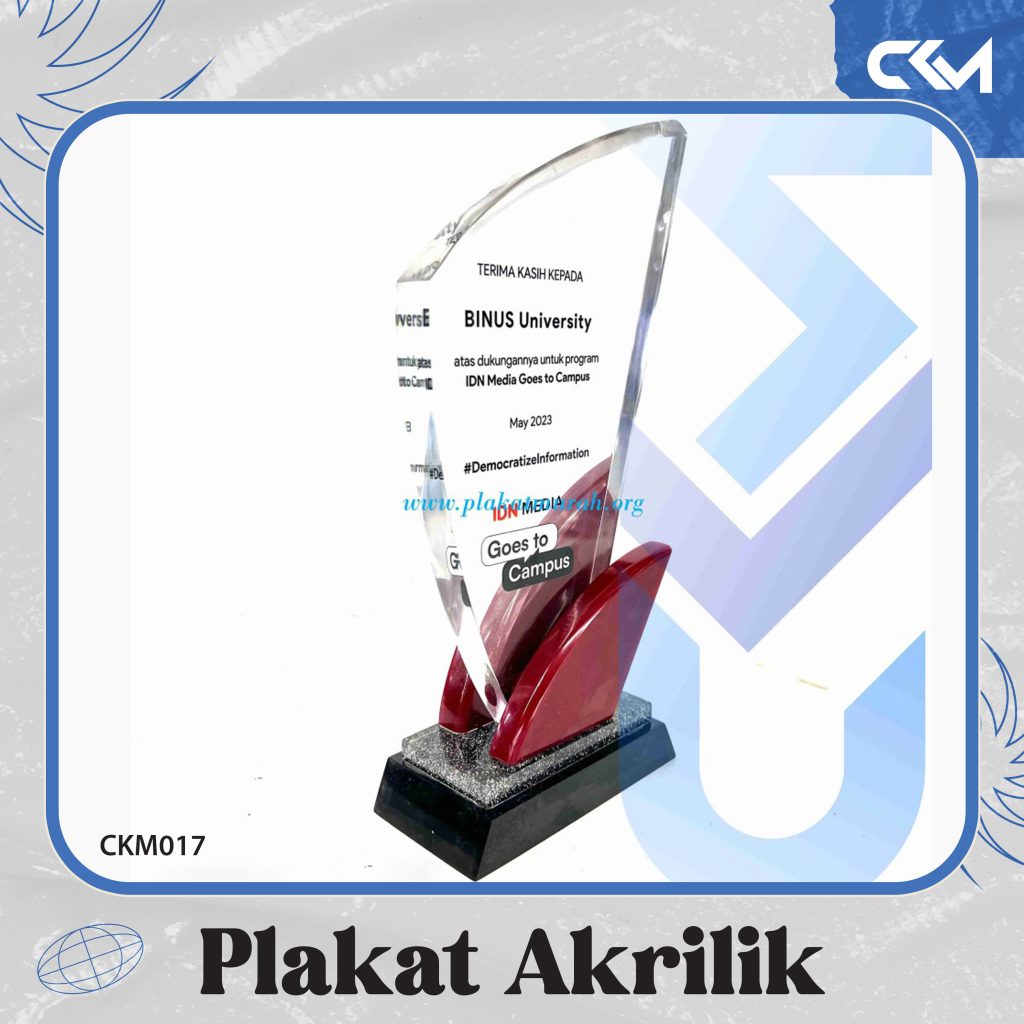 Piagam Akrilik berkualitas premium