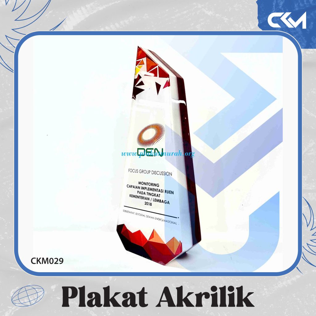 Piagam Akrilik Desain Custom